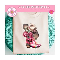 valentine&39s day boots cowgirl hat and roses png sublimation design, valentines day boots png, western valentines day p