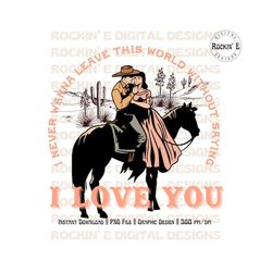 i love you | western digital download, western valentine png, cowgirl valentine png, western valentines png, country mus
