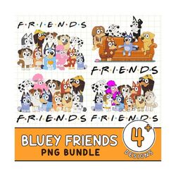 bluey friends png bundle, bluey muffin png, bluey bingo png file, bluey birthday party png, heeler family png, bluey sublimation designs