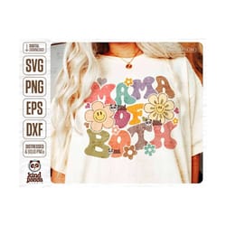 mama of both, floral mama png svg, mom sublimation, groovy mother shirt design, mama vibes, mom life, boy mom, girl mama digital download