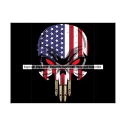 machine gun bullet teeth skull usa flag skeleton american soldier vet weapon art design element logo svg png clipart vector cut cutting file