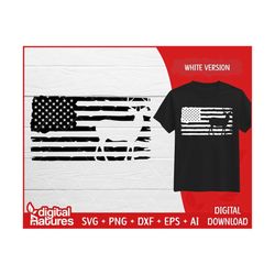 patriotic deer hunting svg usa flag - american flag hunting svg, antlers svg, archery svg for hunters
