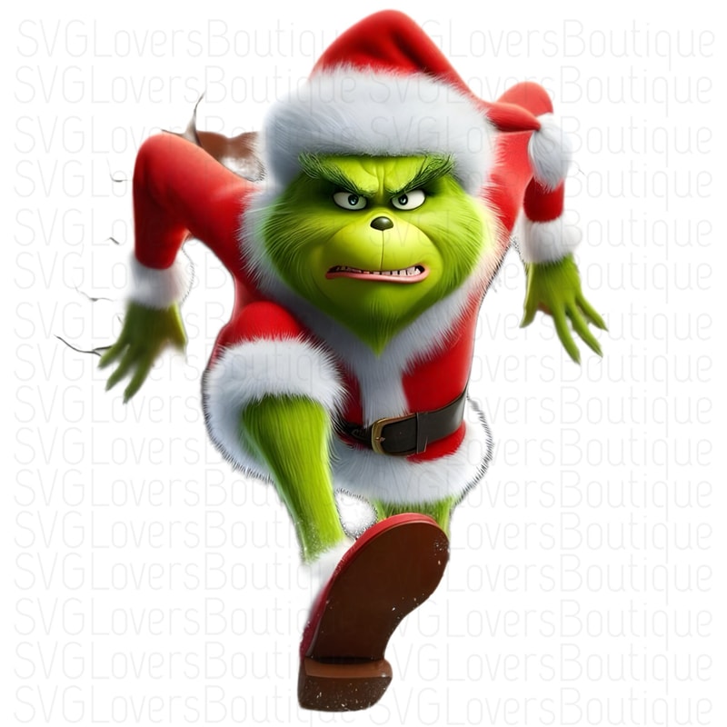 3D Grinch PNG, Sublimation Design, Instant Download PNG File..jpg