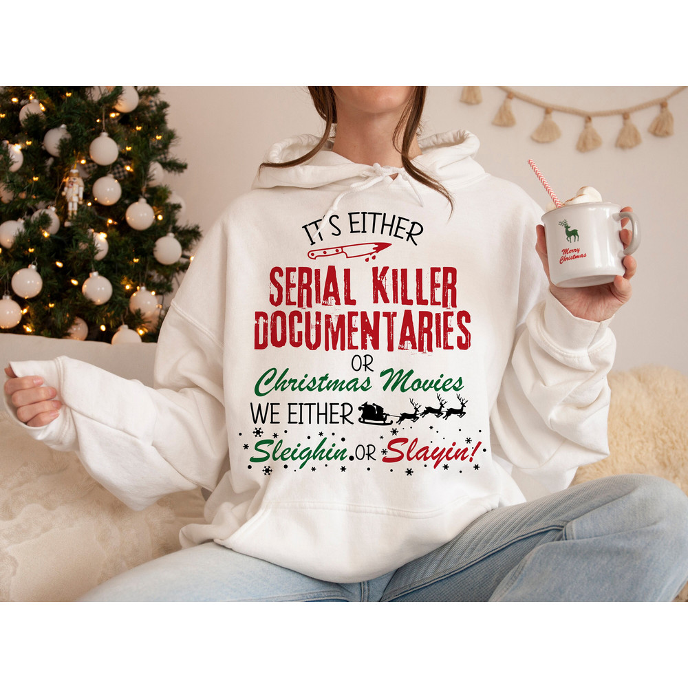 Crime Documanteries PNG svg, Horror Christmas, Funny Christmas Svg, Dark Humor, Slaying or Sleighing, Holiday Clipart, Crime Murder Shows.jpg