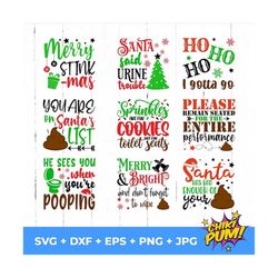 christmas toilet paper bundle svg, christmas gag gift svg, toilet paper roll svg, funny toilet paper sign svg, png eps d