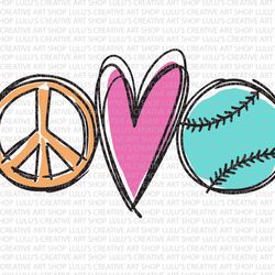 peace love baseball svg-baseball svg-softball svg-heart svg-summer-sports-png-eps