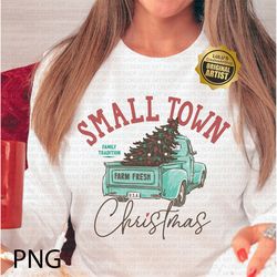 small town christmas png-christmas truck png-blue truck png-red truck png-hometown christmas png-christmas png