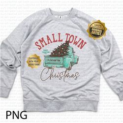 small town christmas png-customize hometown png-christmas png--blue truck png-red truck png-christmas truck png