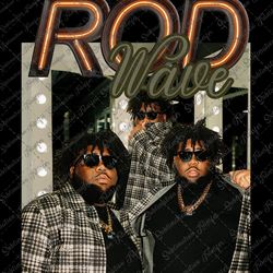 rod wave new design png file, 90s rap music, rapper rod wave tour design, file png digital download
