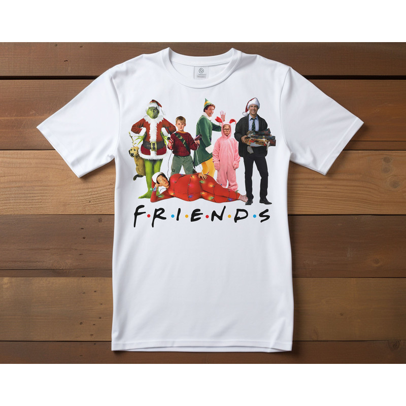 Christmas Friends & Grinc PNG, Holiday Cheer T-Shirt Designs, Festive Sublimation Images.jpg