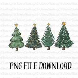 christmas trees png, lights star snow mint cozy winter digital download, sublimation design hand drawn printable file gr