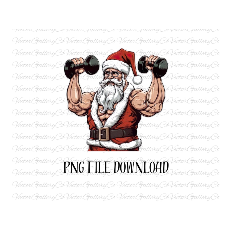 Christmas Workout Design, Bodybuilder Santa Png, Funny Santa Sublimation, Men Png, Gym Shirt, Workout Png, Santa Workout Png, Lifting Png.jpg