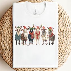goat christmas lights png, festive sublimation art, holiday goat lights png, christmas sublimation