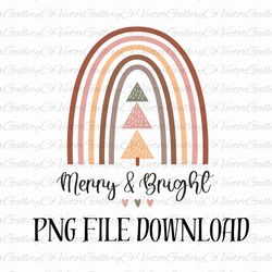 merry and bright png file, digital merry and bright, merry and bright sublimation, svg file download, christmas png, cut