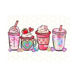 valentine&39s day coffee drinks png | valentines day png | retro png | sublimation design | digital design | valentine p
