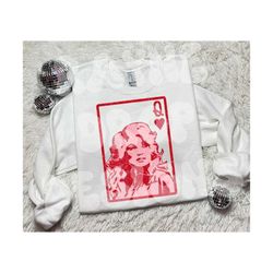 dolly queen of hearts card valentines day trendy western digital download png