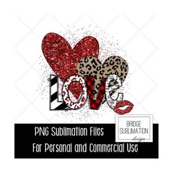 valentine png, valentine sublimation design, love png sublimation design, red love glitter heart print png, valentine&39