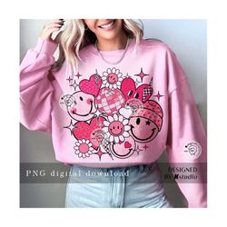 retro groovy smile valentine png, heart love smile png, groovy valentines png, valentine sublimation design, valentines