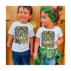 lucky charm for boy girl kids png, patrick&39s day png, retro groovy smile beanie png, st patricks day, patrick&39s day,