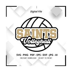 saints volleyball svg png, saints svg, saints cheer svg, volleyball svg, saints mom svg, saints shirt svg, saints pride svg, cricut,cut file
