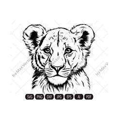 baby lion svg,lion cub face svg, nursery decor, safari african animals, lion cub, nursery wall art, kids printable art