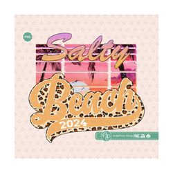 salty beach 2024 leopard png, hello summer png, beach sublimation, summer vibes png, vintage beach png