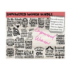 126 empowered women svg bundle, feminist svg, strong women, inspirational svg, svg bundle