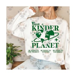 create a kinder planet svg, mom life, motivational svg, self love svg, inspirational svg, strong women svg, kindness svg, women t-shirt svg