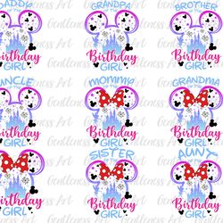 bundle birthday girl family svg, happy birthday svg, magical kingdom, birthday squad, family trip svg, svg, png files fo