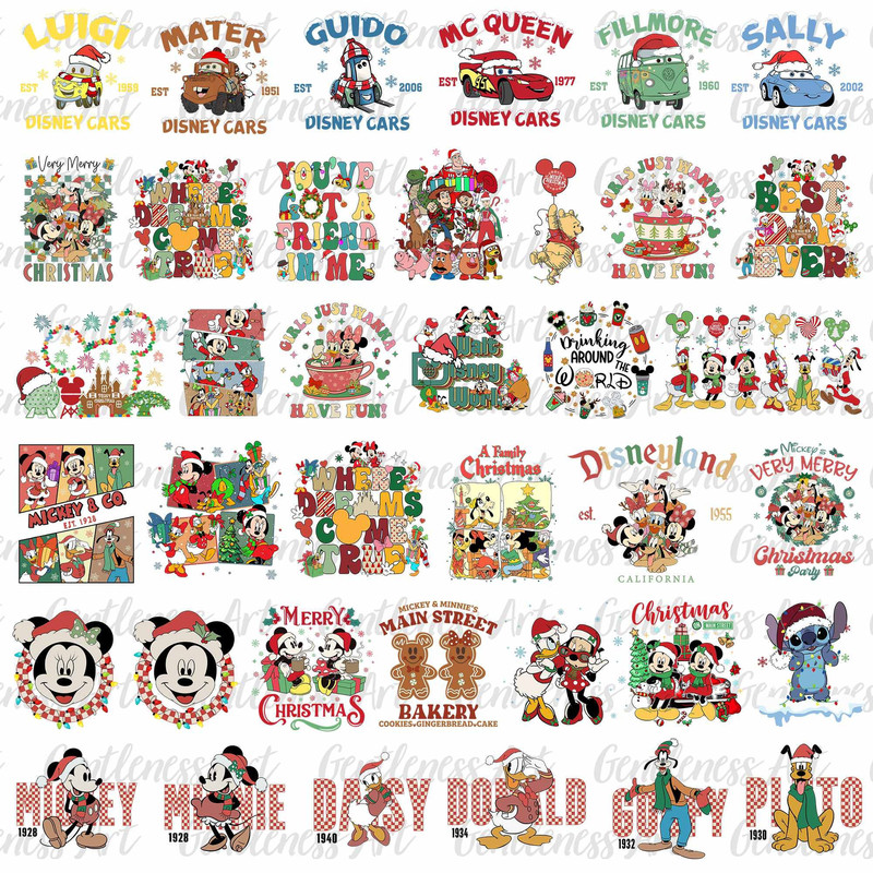 Bundle Merry Christmas Svg Png, Christmas Mouse And Friends, Xmas Svg, Christmas Friends Svg, Holiday Season Svg.jpg