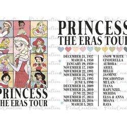 princess christmas svg, the eras tour princess png, princess comfort color png, princess the eras tour svg, eras tour pr