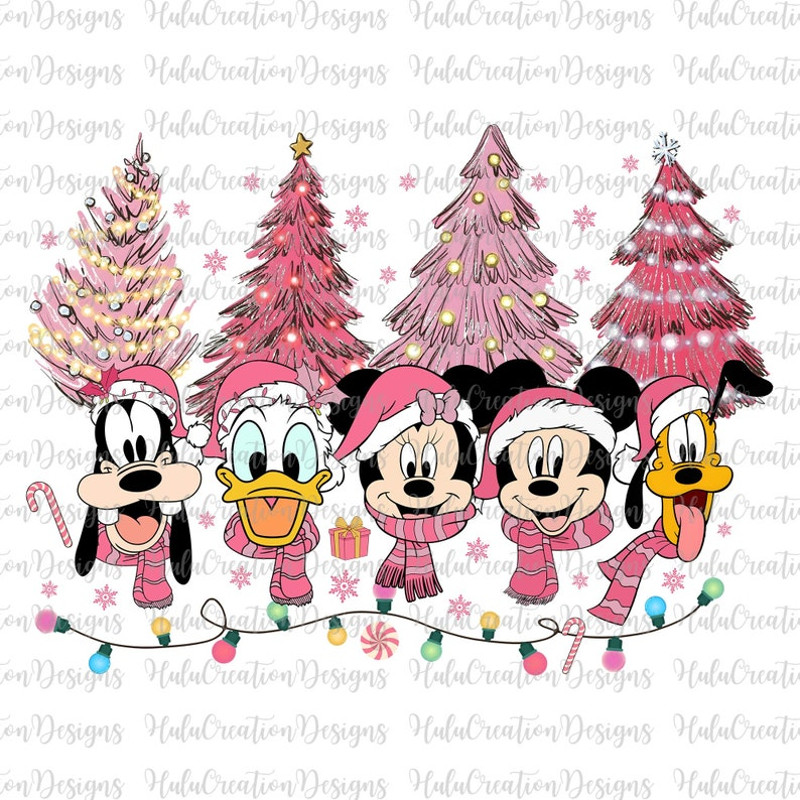 Christmas Mouse And Friends Png, Merry Pink Christmas Png, Pink Christmas Png, Christmas Friends Png, Xmas Holiday, Pink Christm.jpg