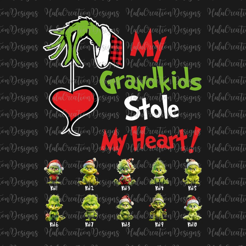 Custom My Grandkids Stole My Heart Png, Stealer Christmas, Cute Christmas Girl Boy, Chrismas Kids Png, Christmas Movie Png, Gift For Grandma.jpg
