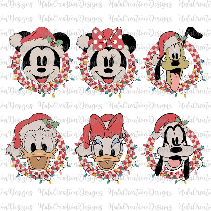 Merry Christmas Red Checked Svg Png, Christmas Mouse And Friends, Christmas Squad Svg, Christmas Friends Svg, Holiday Season Svg.jpg