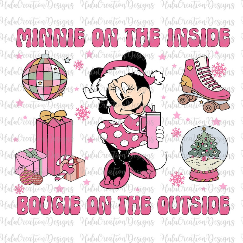 Pink Christmas PNG SVG,  Pink Christmas Cartoon, Mouse Surprise Christmas Svg, Christmas Vibes, Magic Kingdom, Xmas Holiday, Santa Hat Svg.jpg
