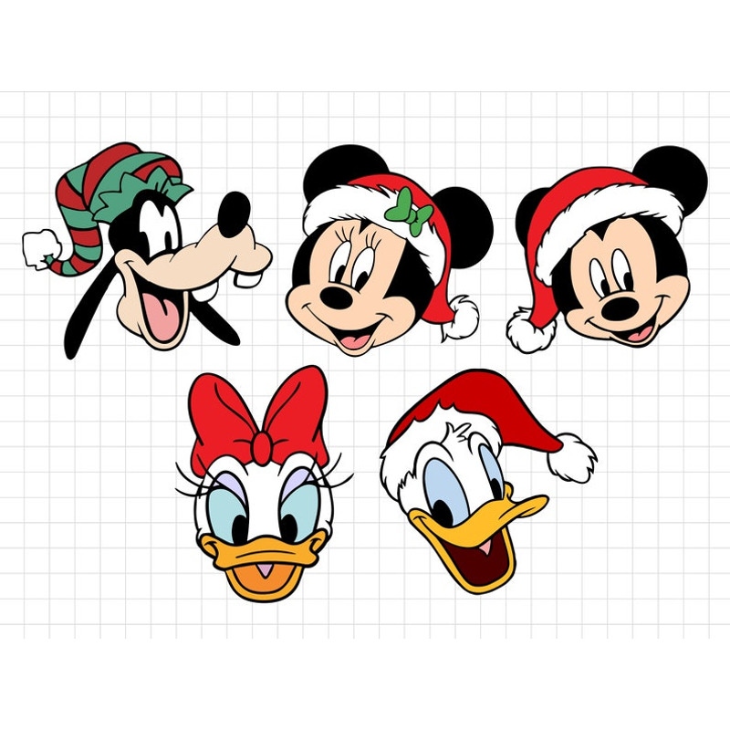 Bundle Christmas Heads Svg, Mouse and Friends Christmas Svg, Best Day Ever, Christmas Squad, Christmas Friends, Png Cricut Sublimation.jpg