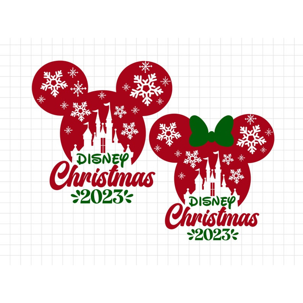 Magic Kingdom Christmas SVG, Magic Castle Mouse Christmas Svg, Mickey Minnie Christmas Svg, Mouse Snowflake Svg, Layered Cut File Png Svg.jpg