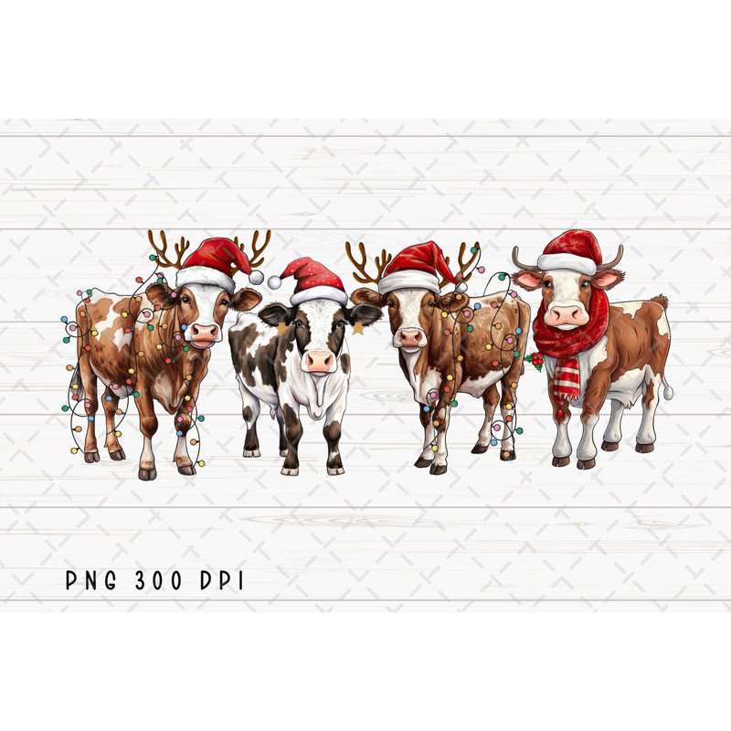 Cow Christmas Lights PNG, Christmas Sublimation, Farm Animal png, Cow Lover png, Farmer Christmas png, Animal Lover png, Digital Download.jpg