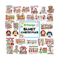 30 designs new christmas blue dog bundle, christmas family shirt design png bundle, blue dog family png, christmas carto
