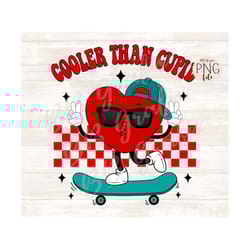 digital png file cooler than cupid kid funny heart boy ball cap retro valentine&39s day printable sublimation dtf dtg de