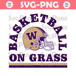 Washington Football Basketball On Grass SVG