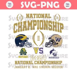 National Championship 2024 Michigan vs Washington SVG