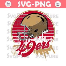 49ers Football Helmet Skyline Svg Digital Download