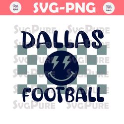 Retro Dallas Football Smiley Face SVG