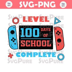 Level 100 Days of School Completed SVG