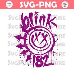 Retro Blink 182 2024 Tour Smiley Face SVG