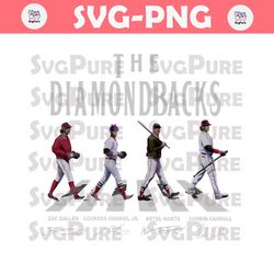 The Diamondbacks Players Walking PNG Sublimation