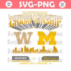 Huskies vs Wolverines 2024 National Championship SVG