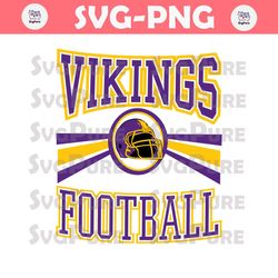 Retro Vikings Football Helmet SVG Digital Download