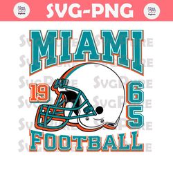 Vintage Miami Dolphins 1965 Football Helmet SVG